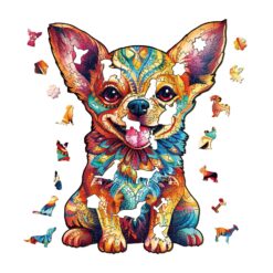 Alternative view of Wooden Jigsaw Puzzle-Cute Chihuahua
