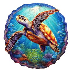 Wooden Jigsaw Puzzle-DEEP SEA TURTLE-1