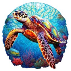 Wooden Jigsaw Puzzle-DEEP SEA TURTLE-2