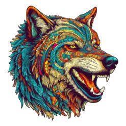 Wooden Jigsaw Puzzle-Fierce Wolf
