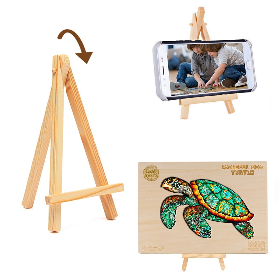 Wooden Jigsaw Puzzle-Graceful Sea Turtle - Image 6