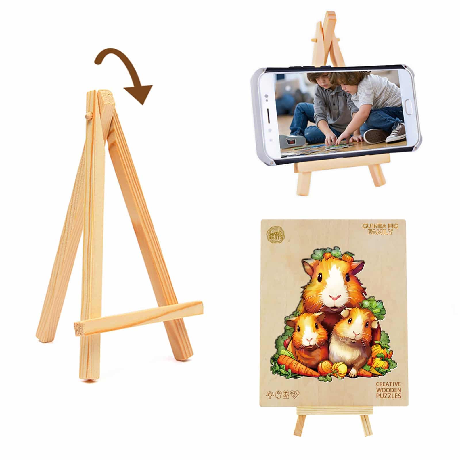 Wooden Jigsaw Puzzle-Guinea Pig Family - Image 6