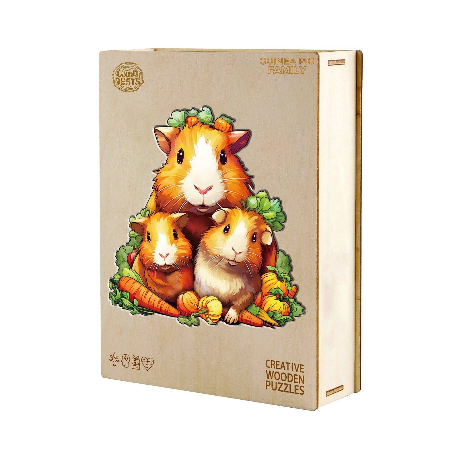 Wooden Jigsaw Puzzle-Guinea Pig Family - Image 5