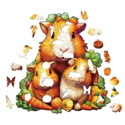 Alternative view of Wooden Jigsaw Puzzle-Guinea Pig Family