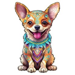 Wooden Jigsaw Puzzle-Happy Chihuahua