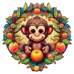 Wooden Jigsaw Puzzle-Happy Monkey