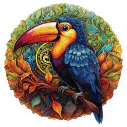 Wooden Jigsaw Puzzle-Lively Toucans