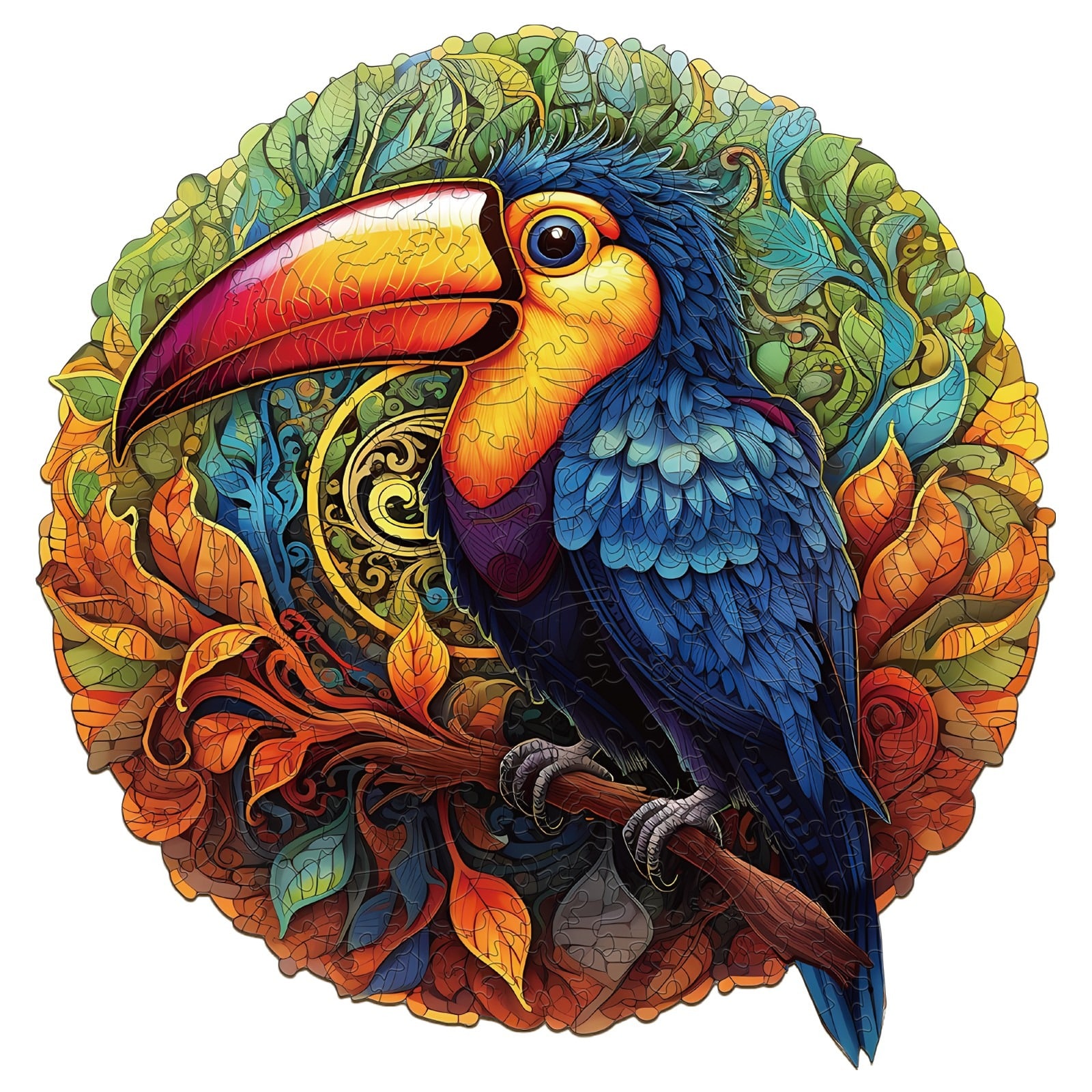 Wooden Jigsaw Puzzle-Lively Toucans