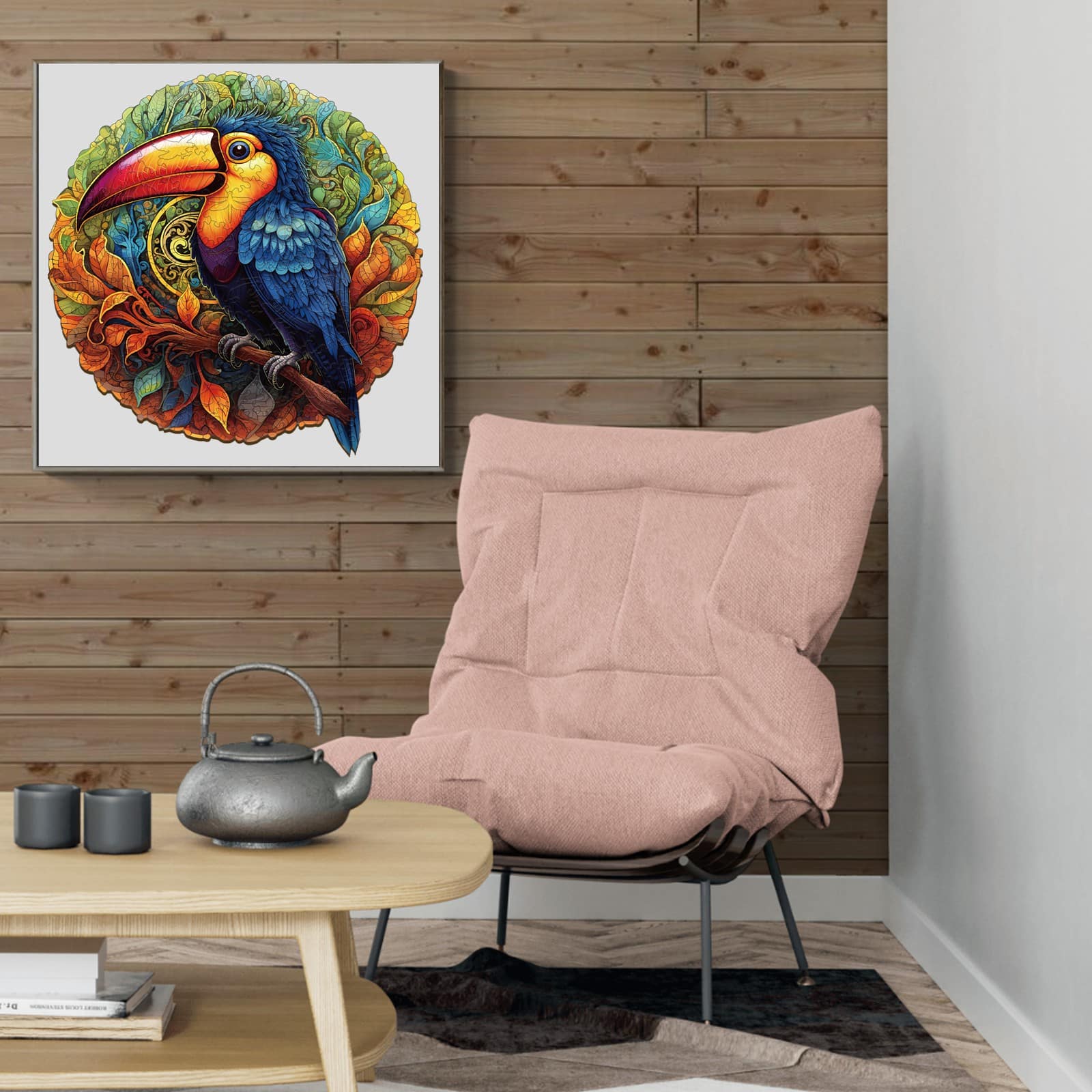 Wooden Jigsaw Puzzle-Lively Toucans - Image 7