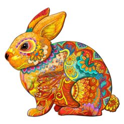 Wooden Jigsaw Puzzle-LUCKY RABBIT