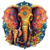 Wooden Jigsaw Puzzle-Mandala Elephant Family