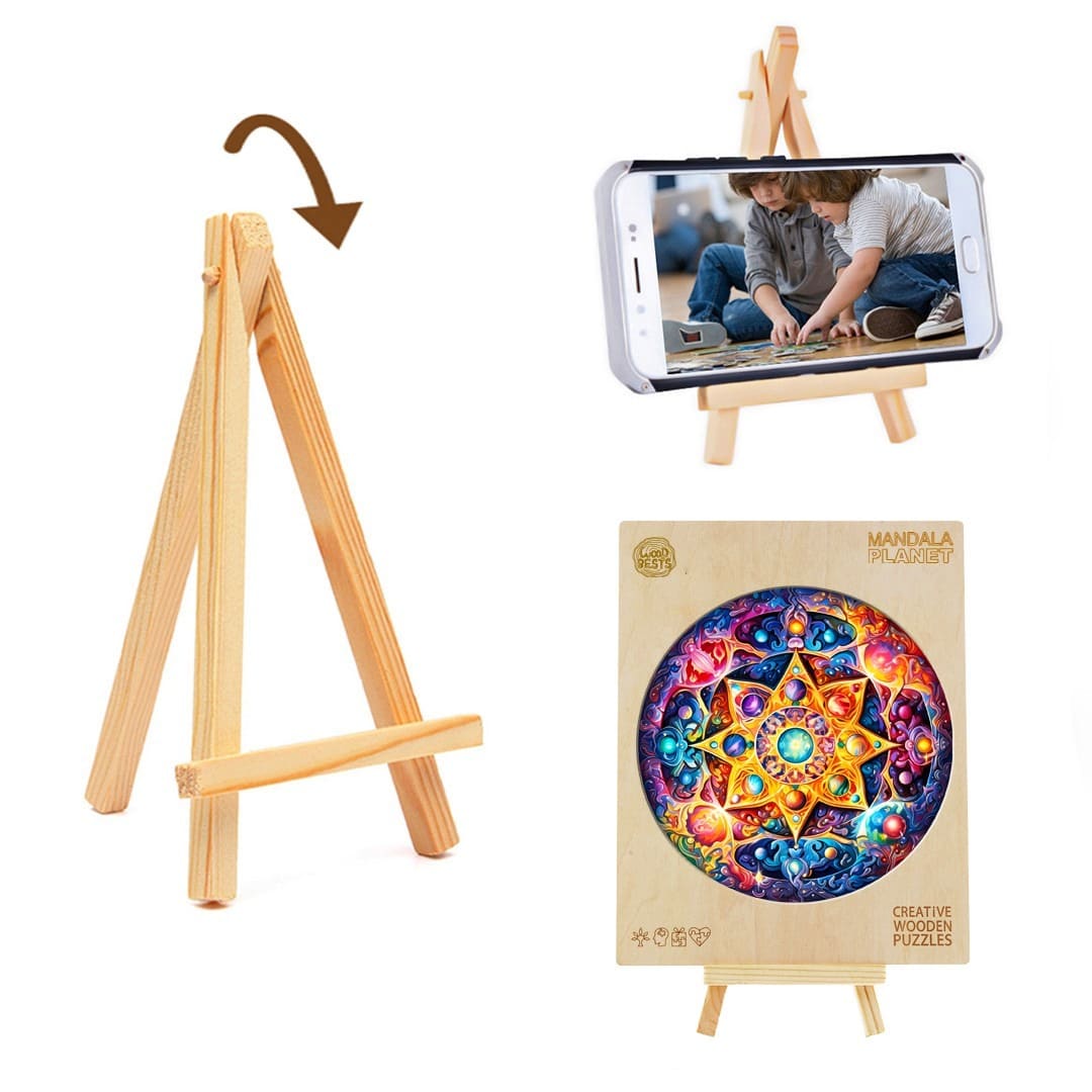 Wooden Jigsaw Puzzle-Mandala Planet - Image 6