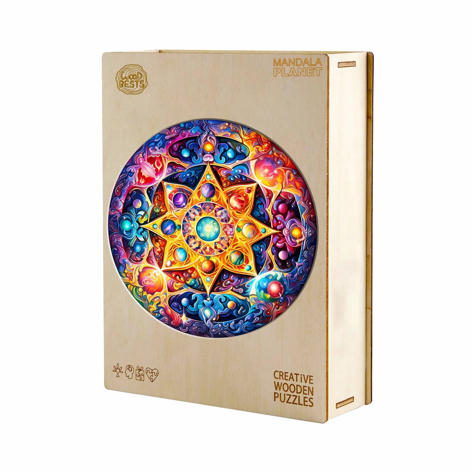 Wooden Jigsaw Puzzle-Mandala Planet - Image 5