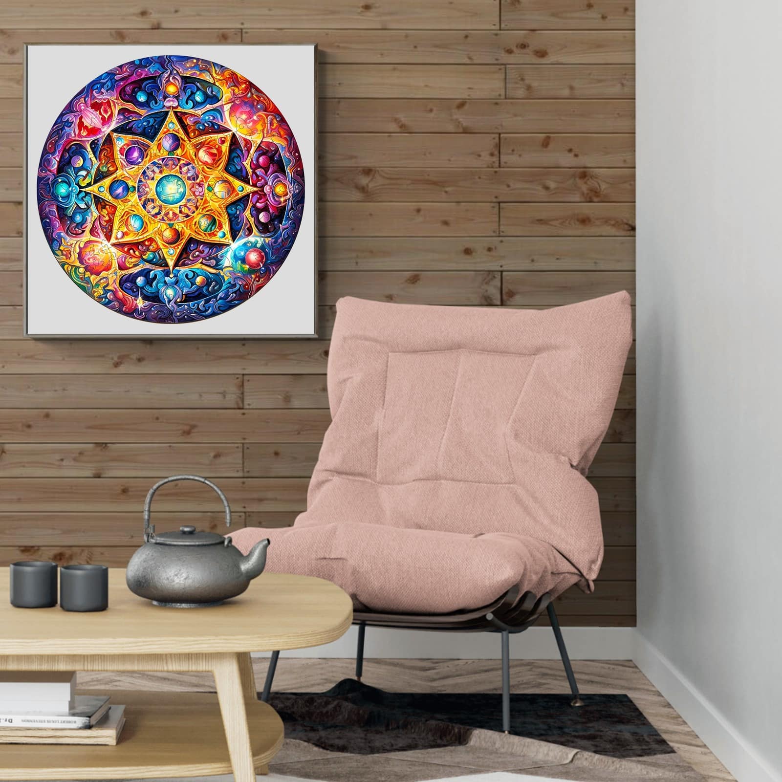 Wooden Jigsaw Puzzle-Mandala Planet - Image 7