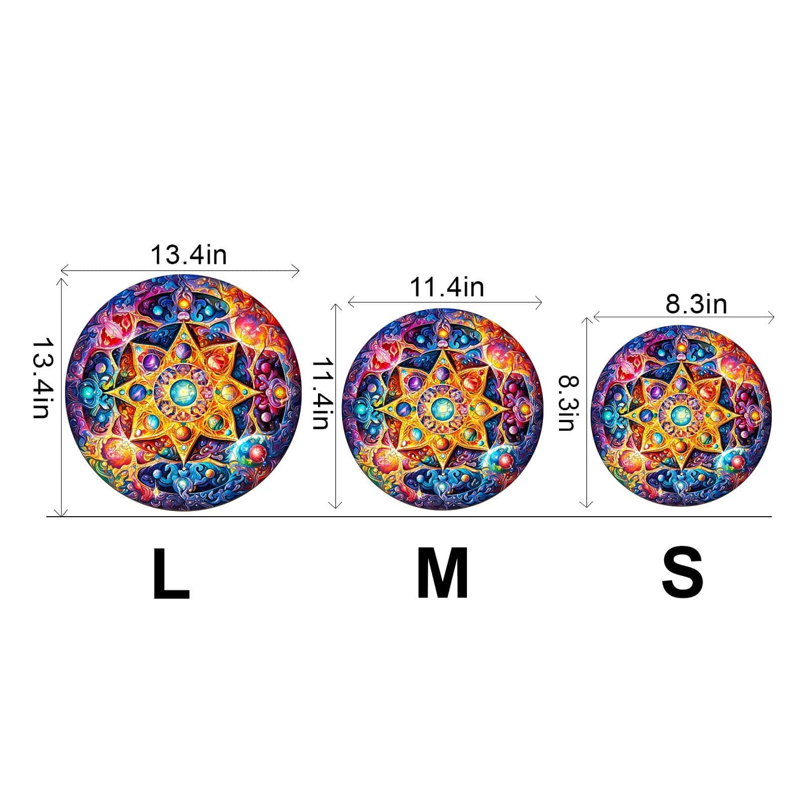 Wooden Jigsaw Puzzle-Mandala Planet - Image 3