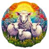 Wooden Jigsaw Puzzle-MANDALA SHEEP