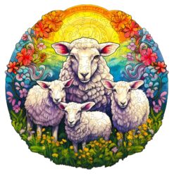 Wooden Jigsaw Puzzle-MANDALA SHEEP