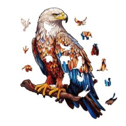 Alternative view of Wooden Jigsaw Puzzle-Mighty Bald Eagle