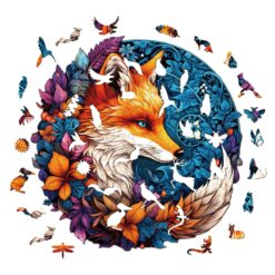 Alternative view of Wooden Jigsaw Puzzle-Mysterious Fox
