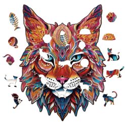 Alternative view of Wooden Jigsaw Puzzle-MYSTERIOUS LYNX