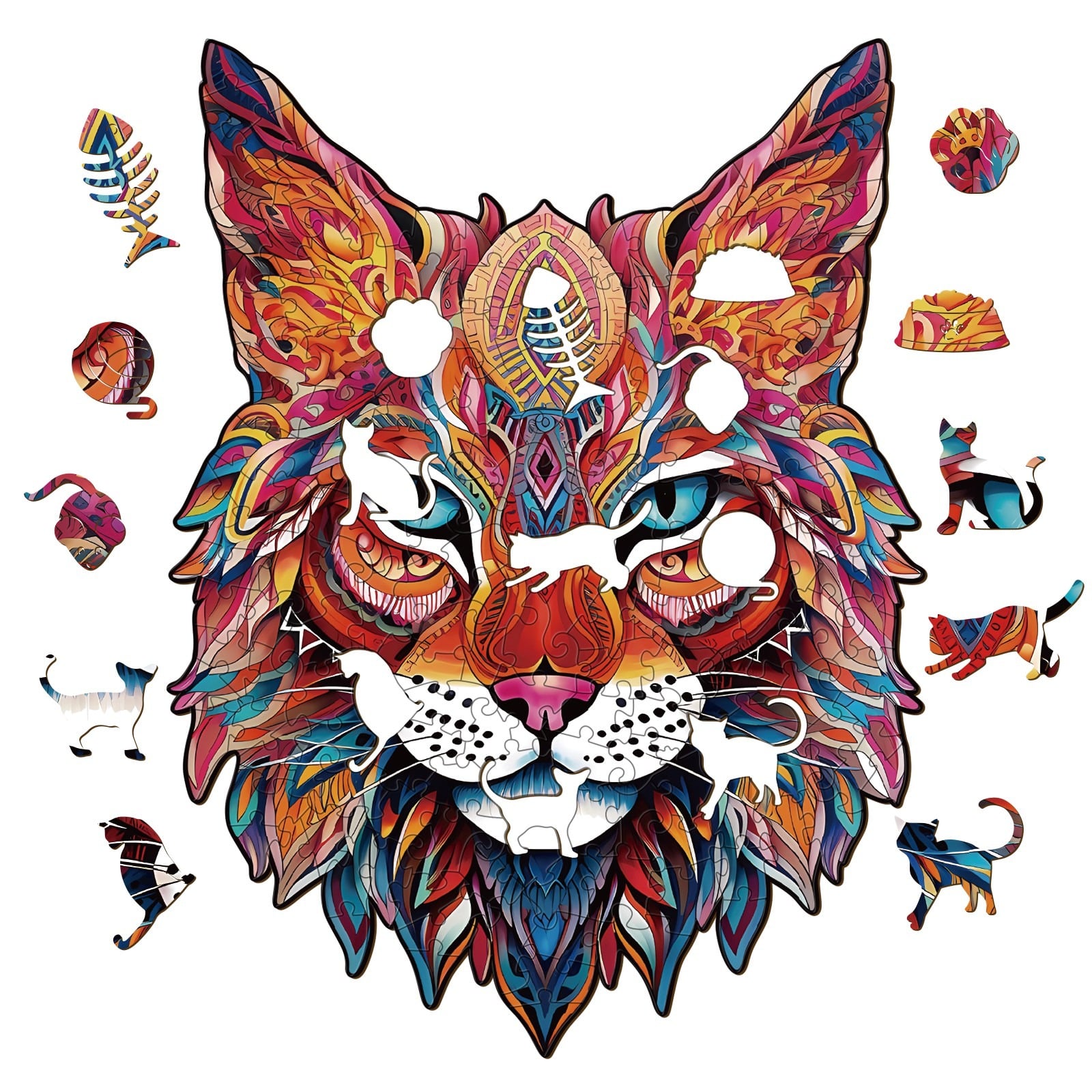 Wooden Jigsaw Puzzle-MYSTERIOUS LYNX - Image 2