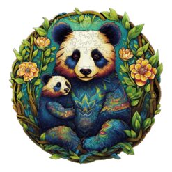Wooden Jigsaw Puzzle-Panda Family 2