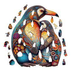 Alternative view of Wooden Jigsaw Puzzle-PENGUIN FAMILY