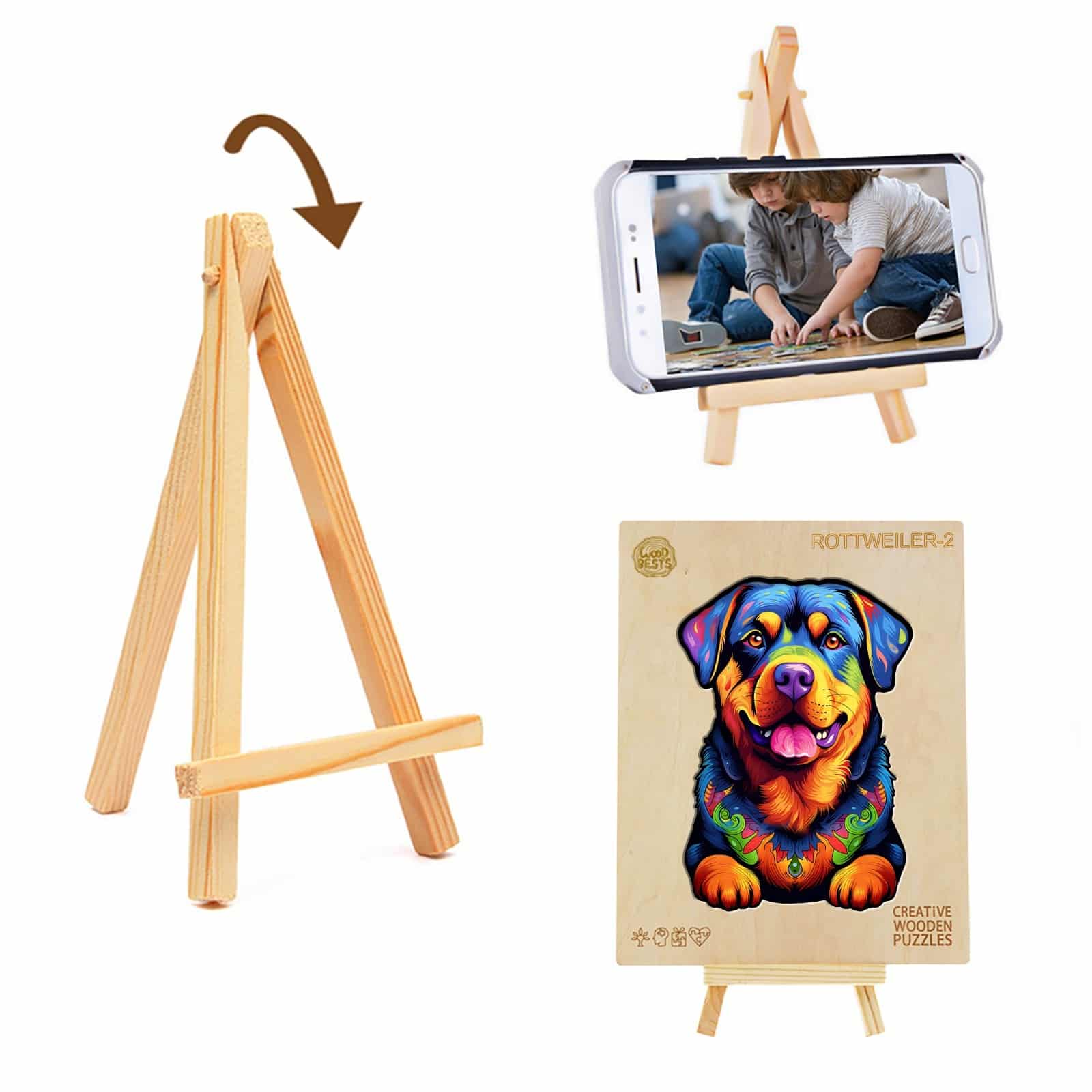 Wooden Jigsaw Puzzle-Rottweiler-2 - Image 6