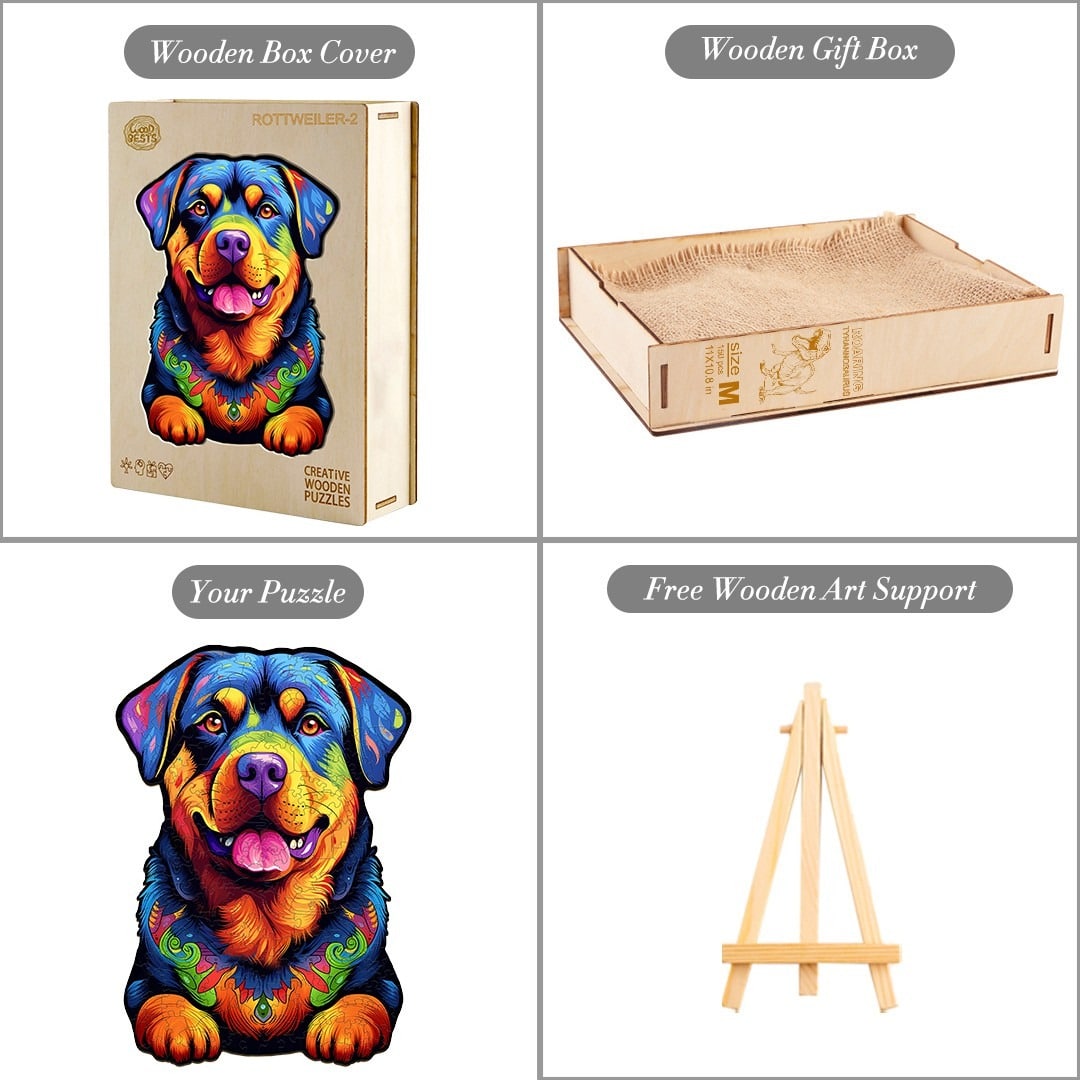 Wooden Jigsaw Puzzle-Rottweiler-2 - Image 4