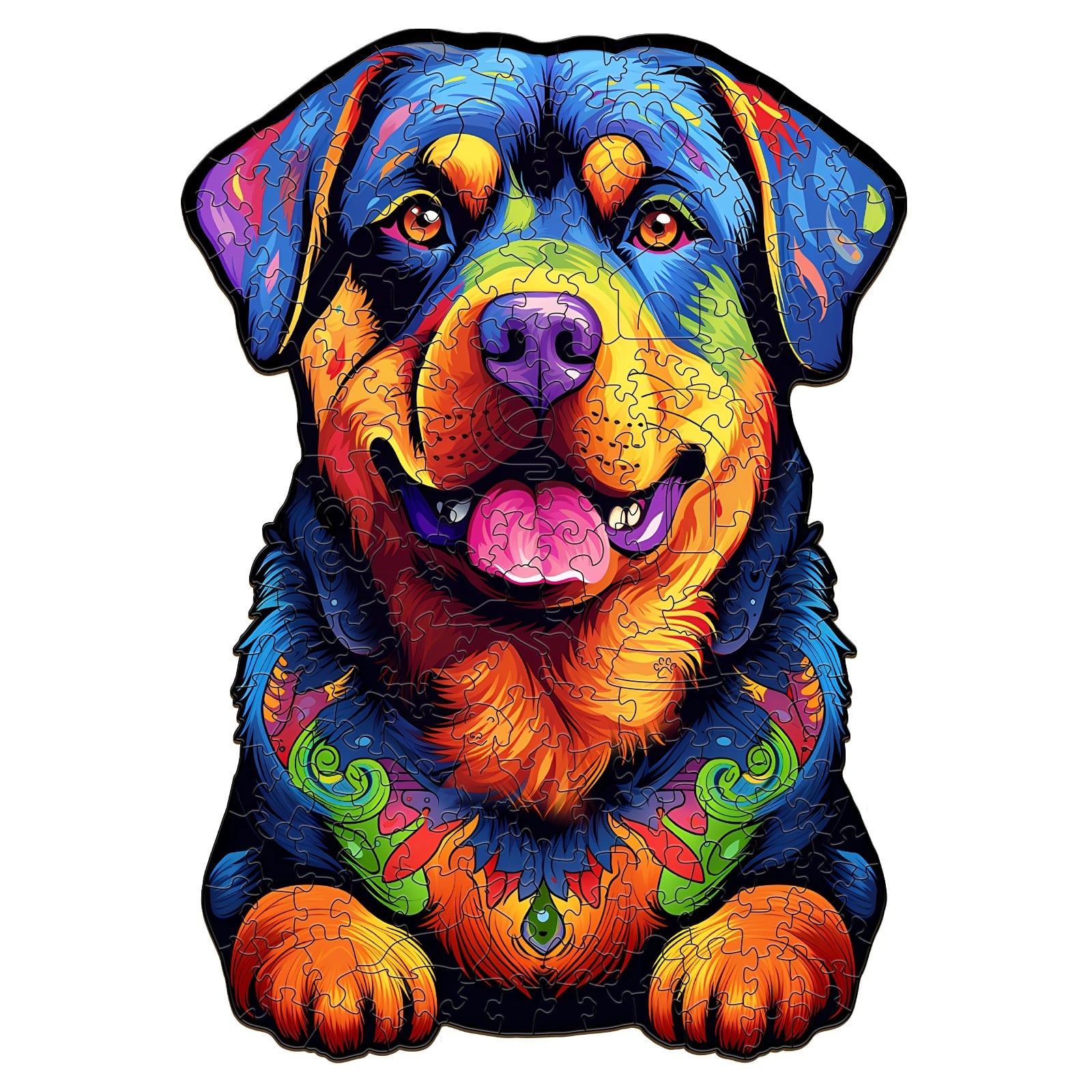 Wooden Jigsaw Puzzle-Rottweiler-2