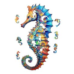Alternative view of Wooden Jigsaw Puzzle-Seahorse