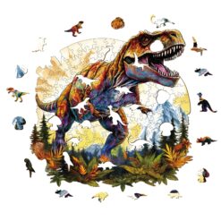 Alternative view of Wooden Jigsaw Puzzle-T-rex