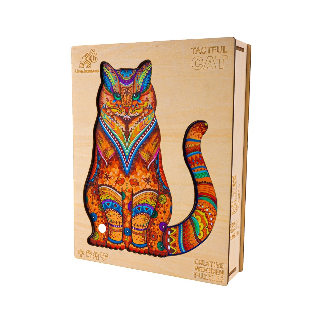 Wooden Jigsaw Puzzle-TACTFUL CAT - Image 6