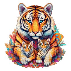 Wooden Jigsaw Puzzle-Tiger Family