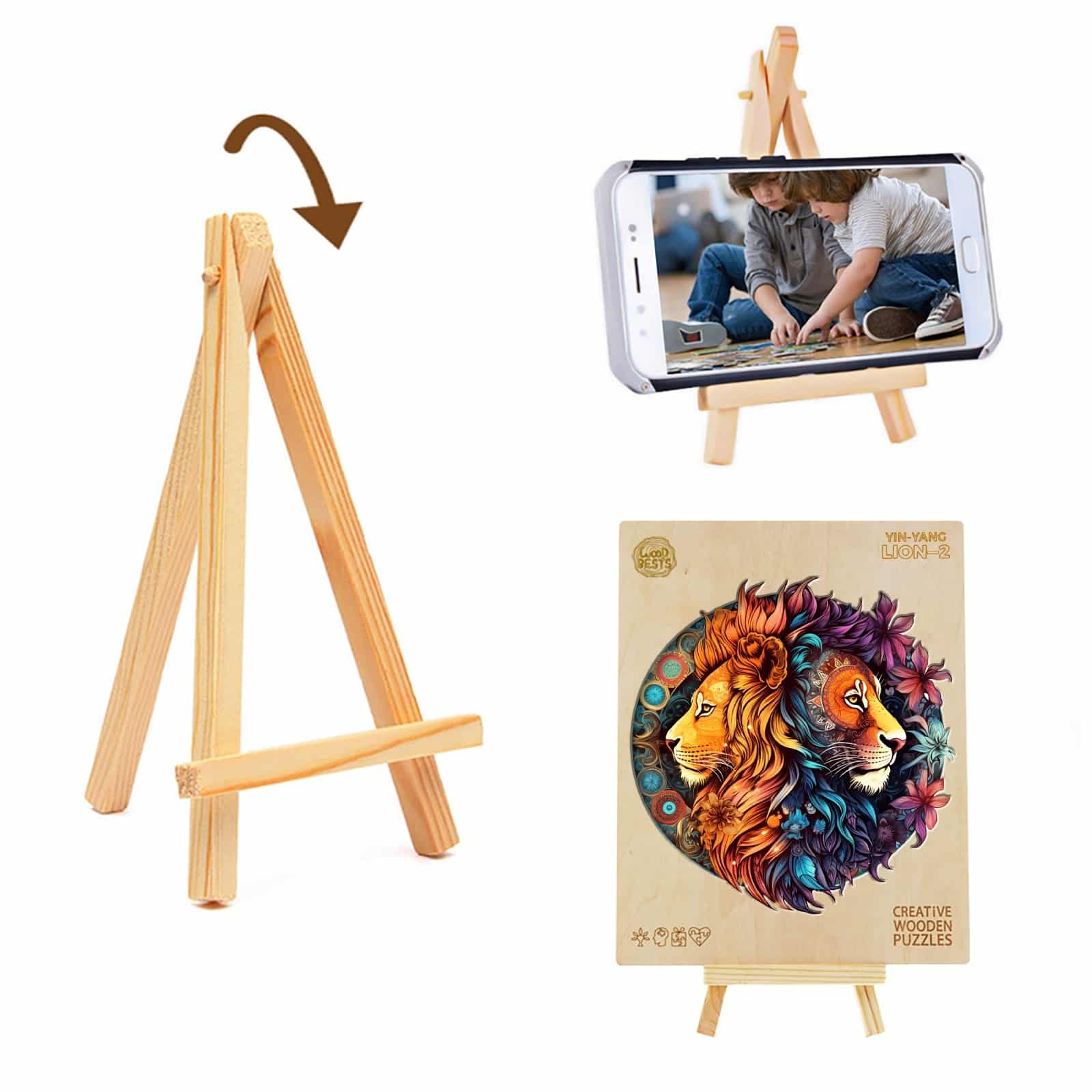 Wooden Jigsaw Puzzle-Yin-Yang Lion-2 - Image 6