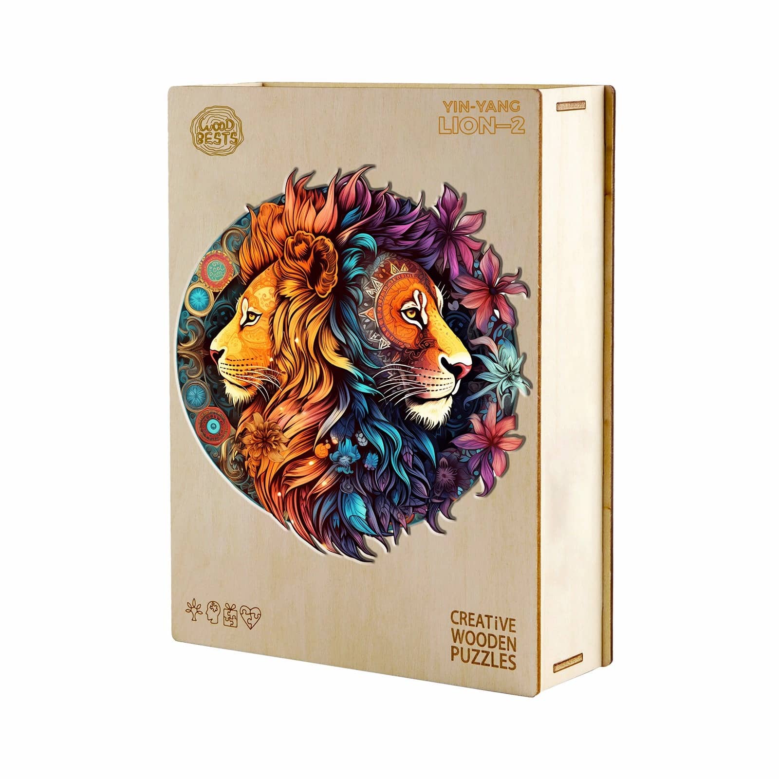 Wooden Jigsaw Puzzle-Yin-Yang Lion-2 - Image 5