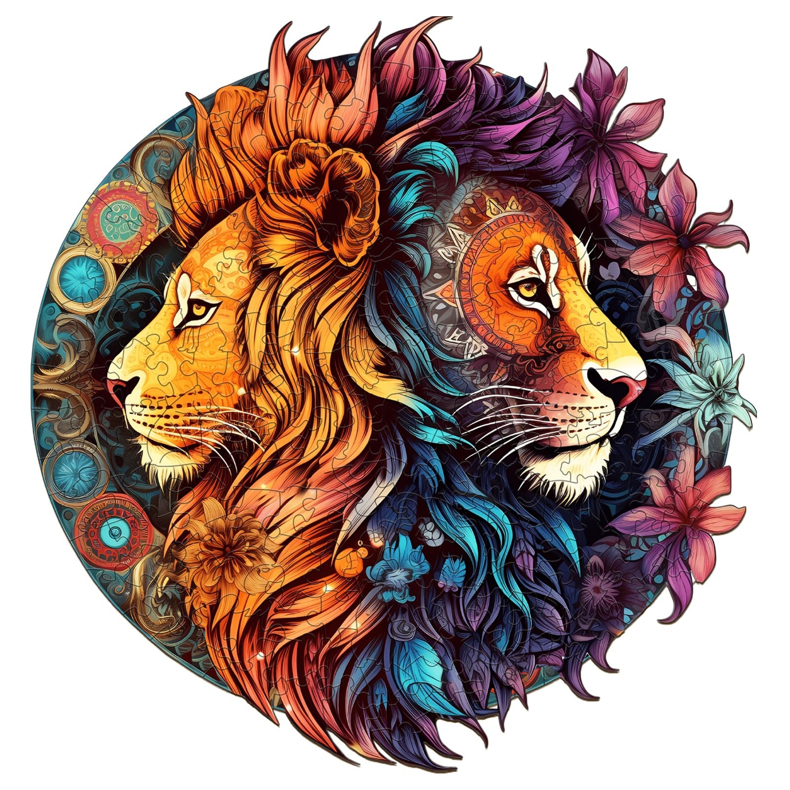 Wooden Jigsaw Puzzle-Yin-Yang Lion-2