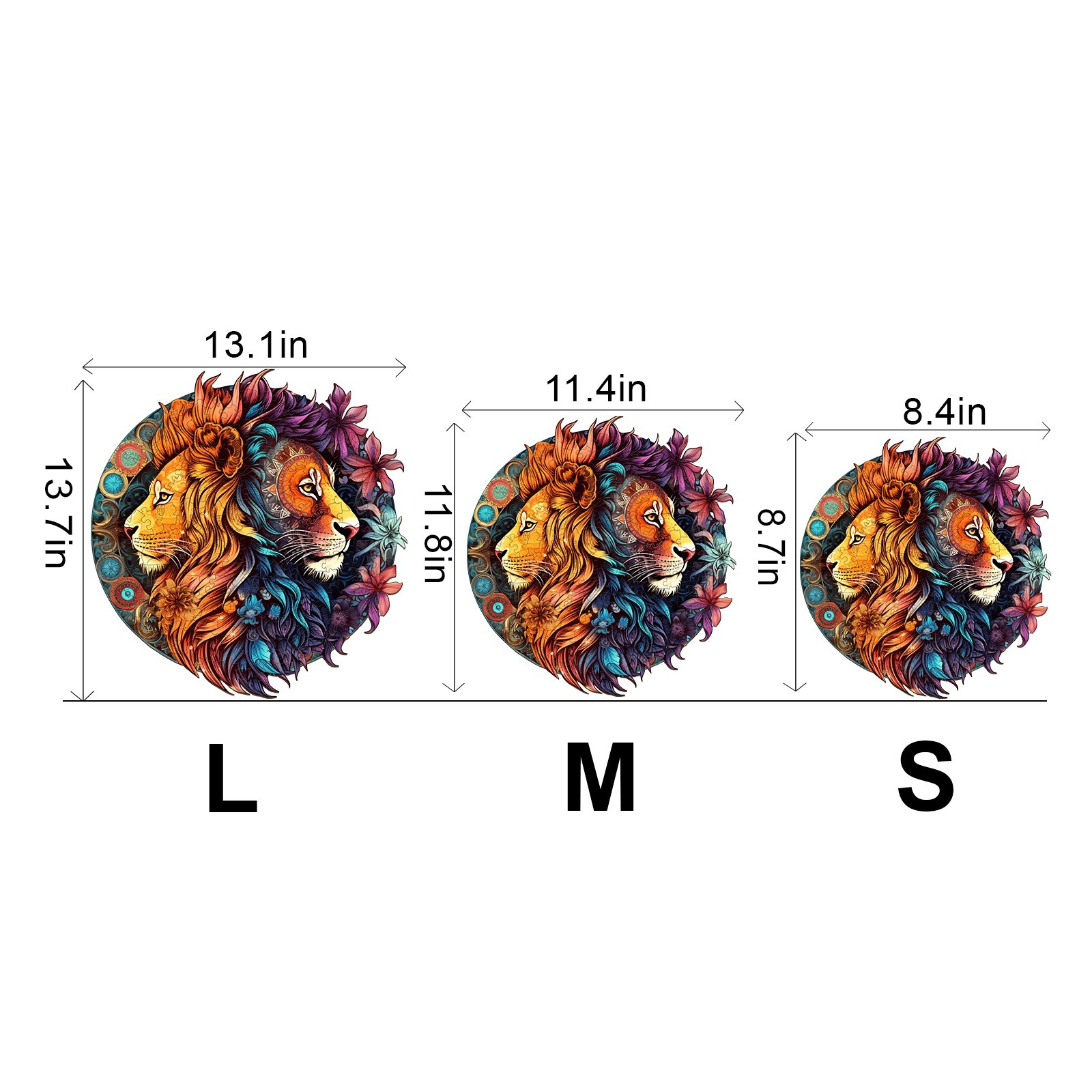 Wooden Jigsaw Puzzle-Yin-Yang Lion-2 - Image 3