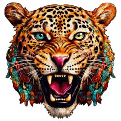 Wooden Jigsaw Puzzle-Agile Leopard
