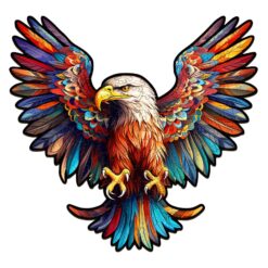 Wooden Jigsaw Puzzle-Bald Eagle with Spread Wings