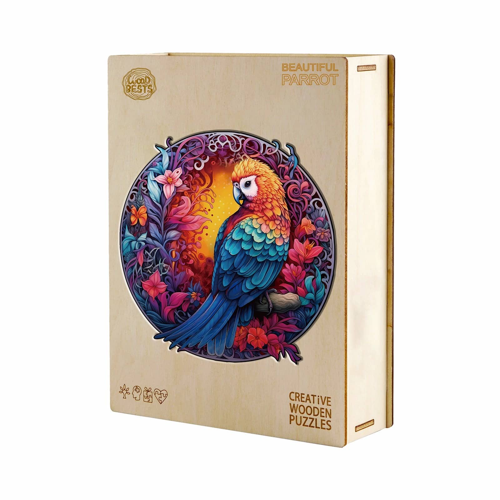 Wooden Jigsaw Puzzle-Beautiful Parrot - Image 5