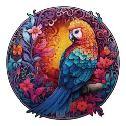 Wooden Jigsaw Puzzle-Beautiful Parrot