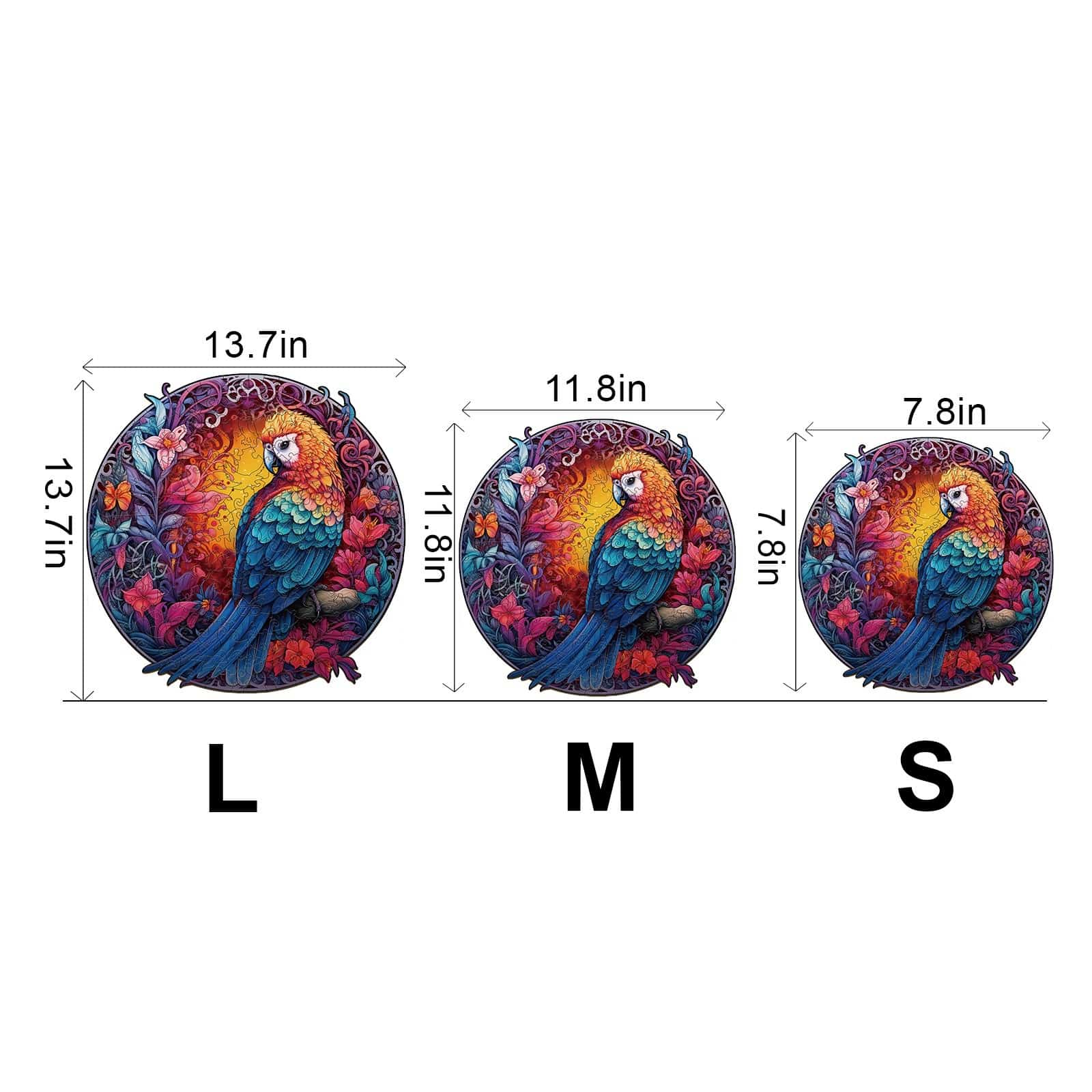 Wooden Jigsaw Puzzle-Beautiful Parrot - Image 3