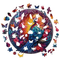 Alternative view of Wooden Jigsaw Puzzle-Beautiful Parrot