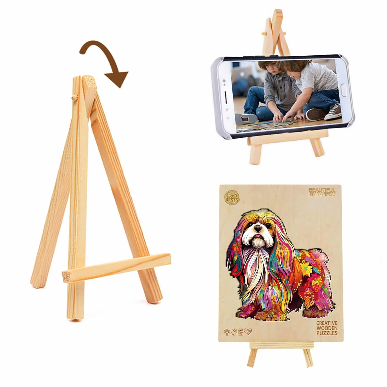 Wooden Jigsaw Puzzle-Beautiful Shih Tzu 2 - Image 6