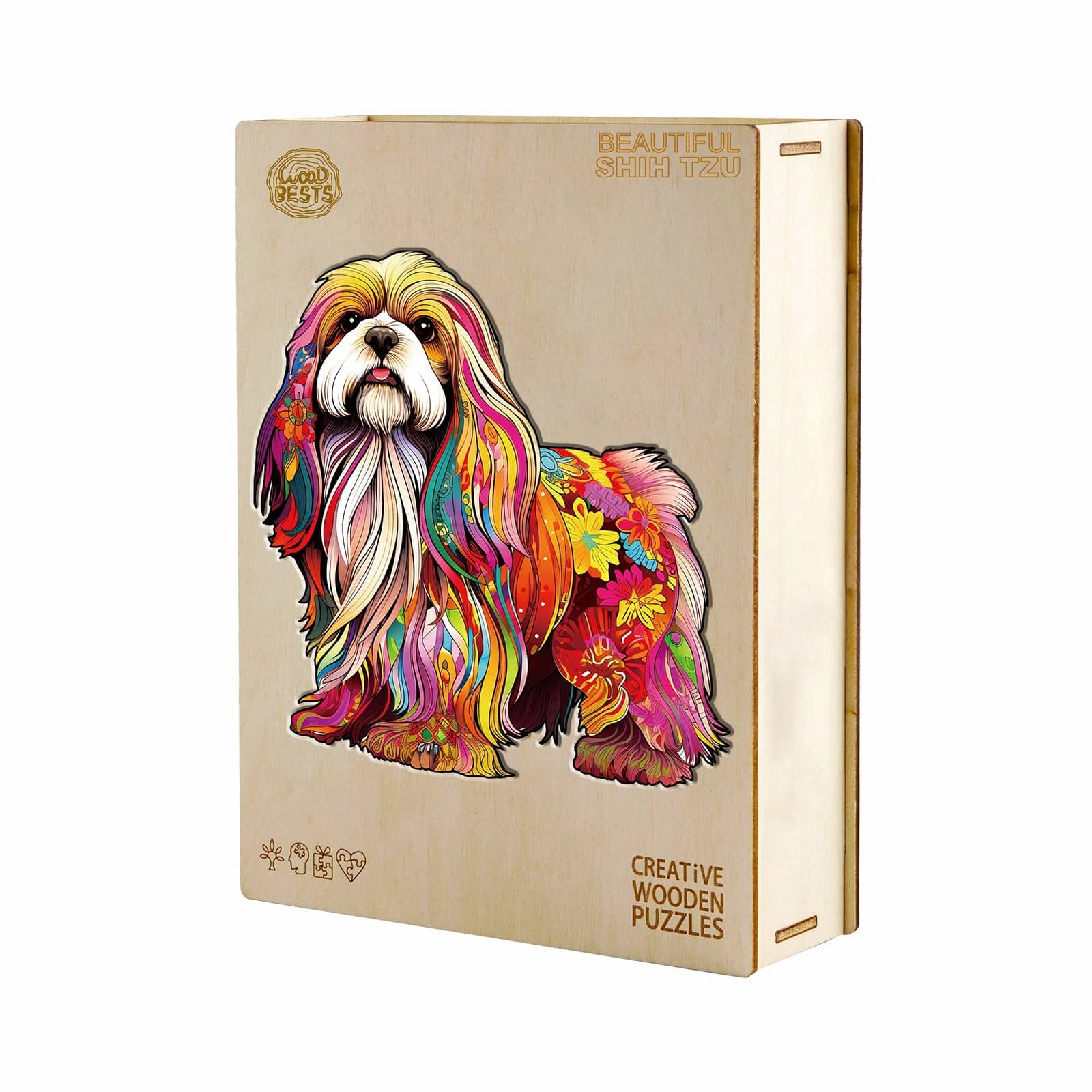 Wooden Jigsaw Puzzle-Beautiful Shih Tzu 2 - Image 5
