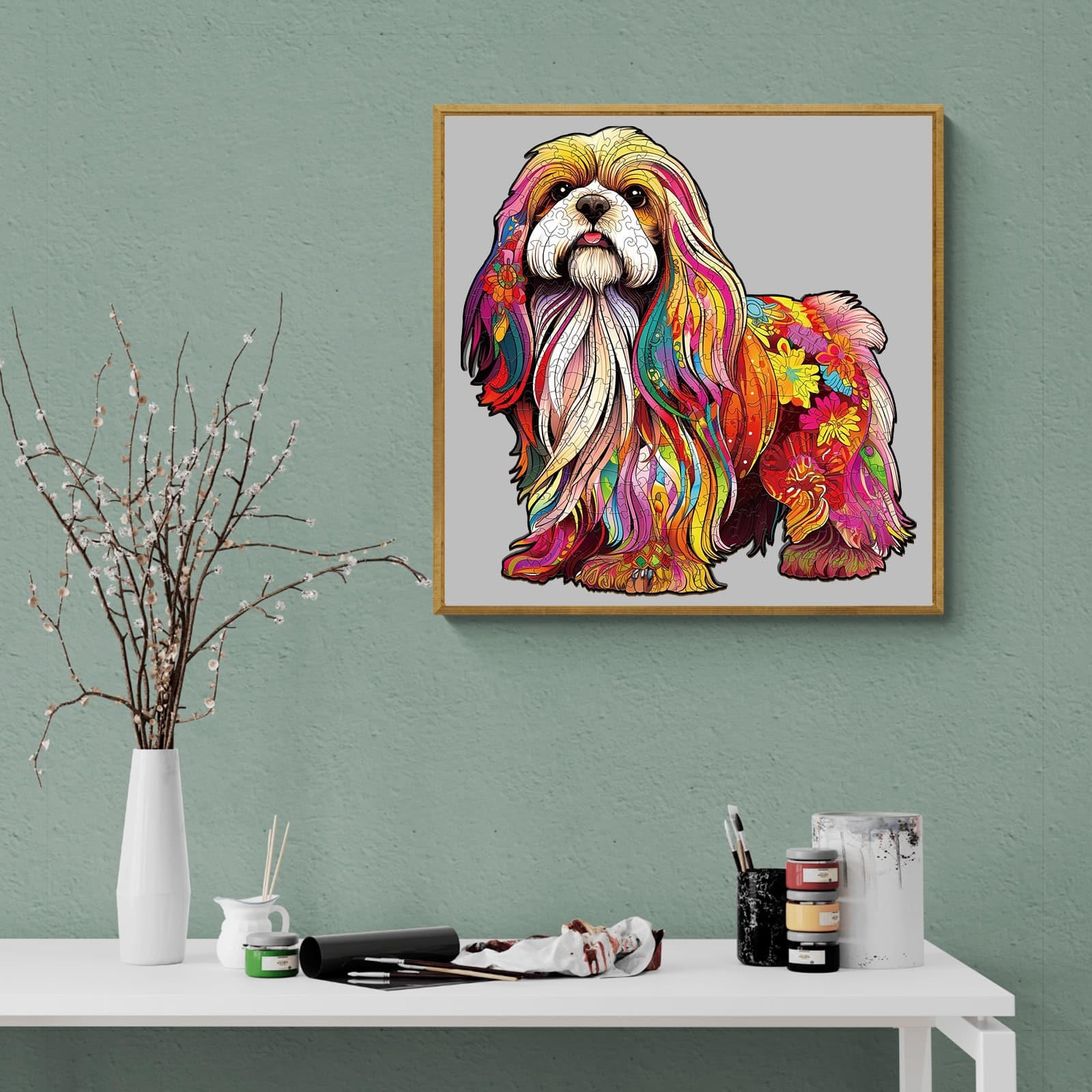 Wooden Jigsaw Puzzle-Beautiful Shih Tzu 2 - Image 8