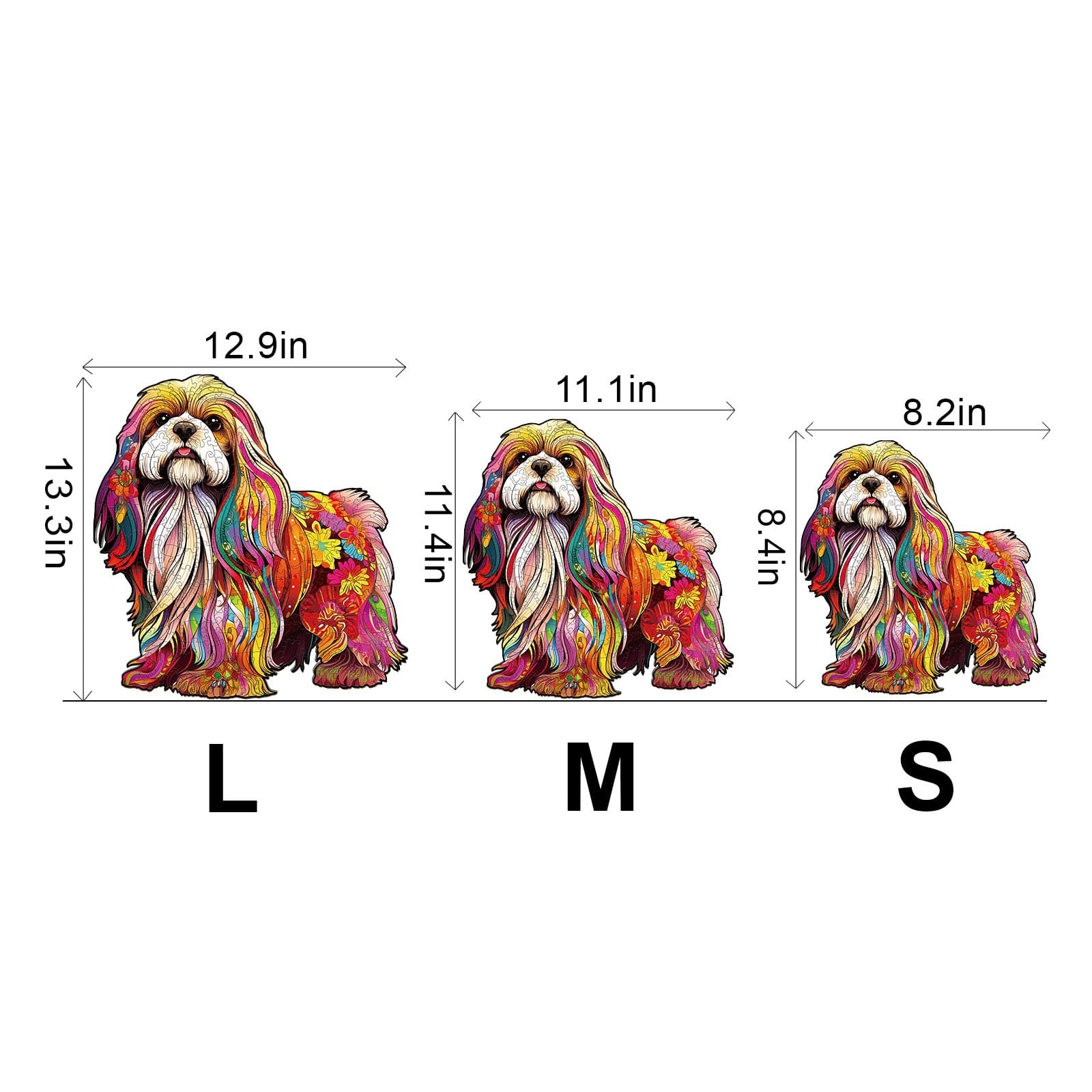 Wooden Jigsaw Puzzle-Beautiful Shih Tzu 2 - Image 3