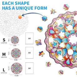 Alternative view of Wooden Jigsaw Puzzle-Datura Flower