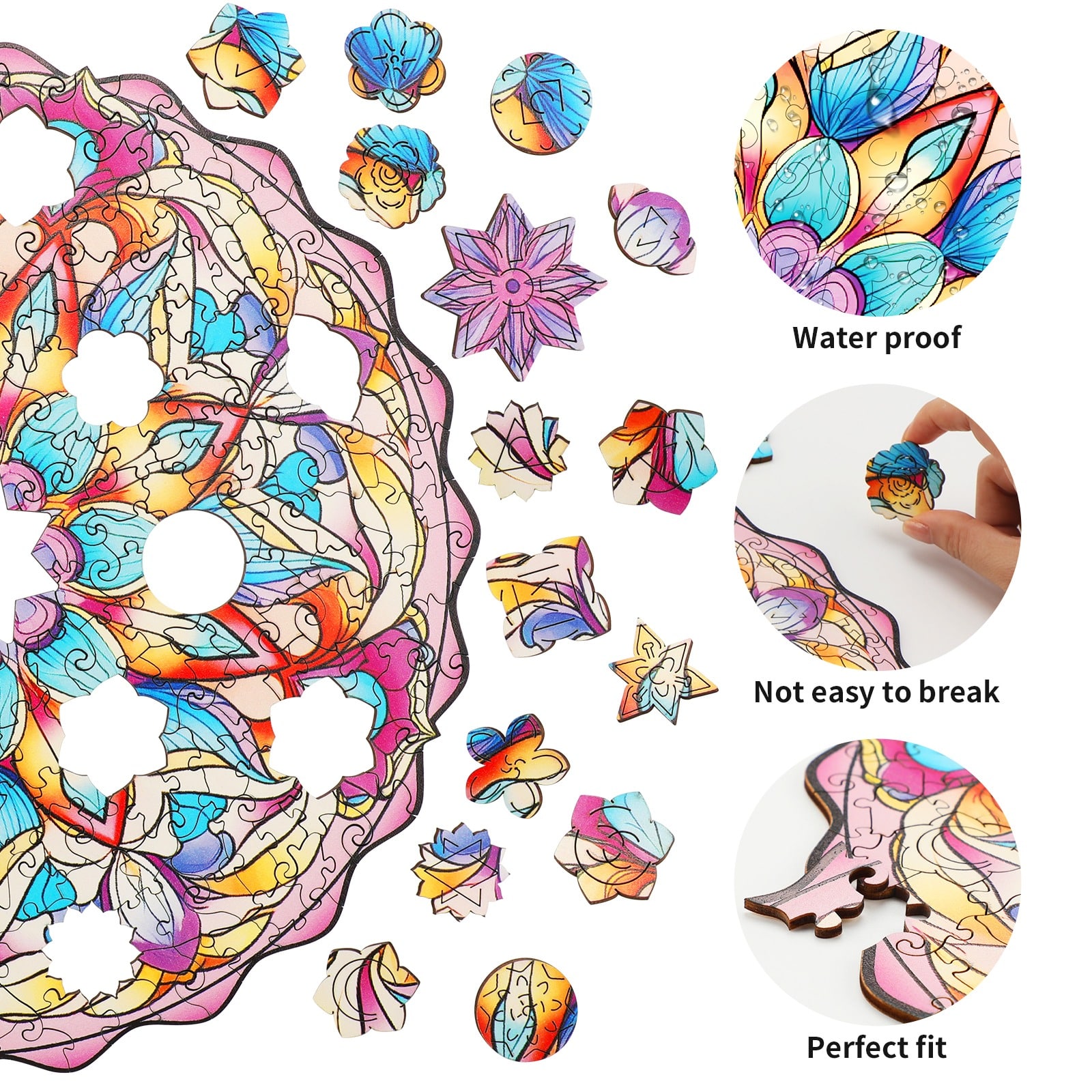 Wooden Jigsaw Puzzle-Datura Flower - Image 3